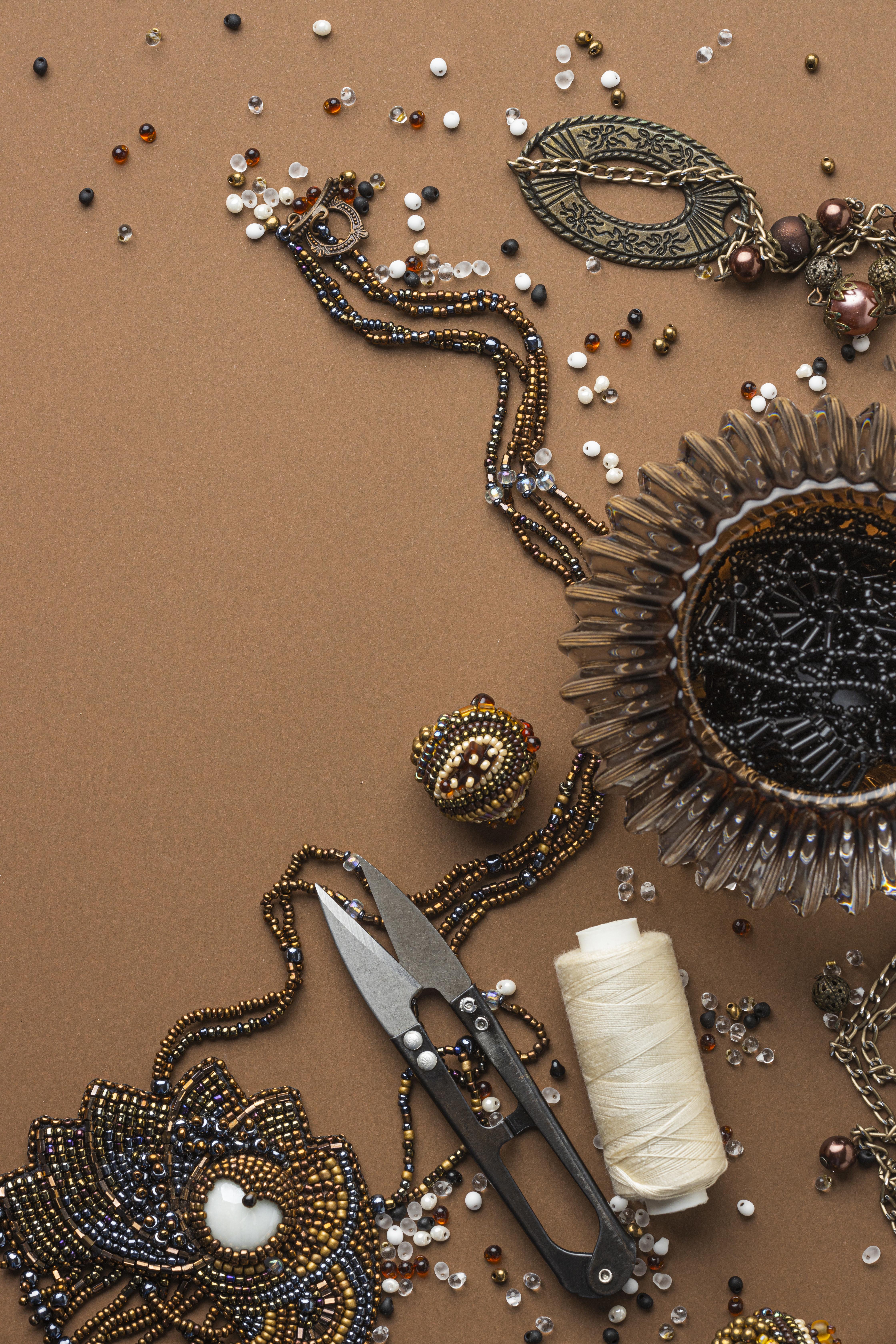 Detailed view of intricate Zardosi embroidery with metallic threads